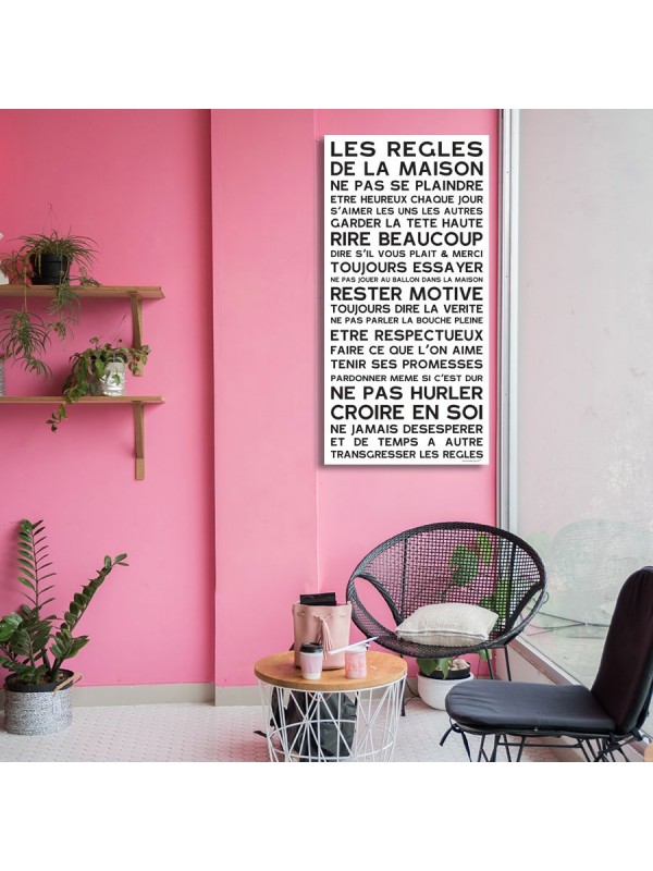 Toile personnalisée avec texte