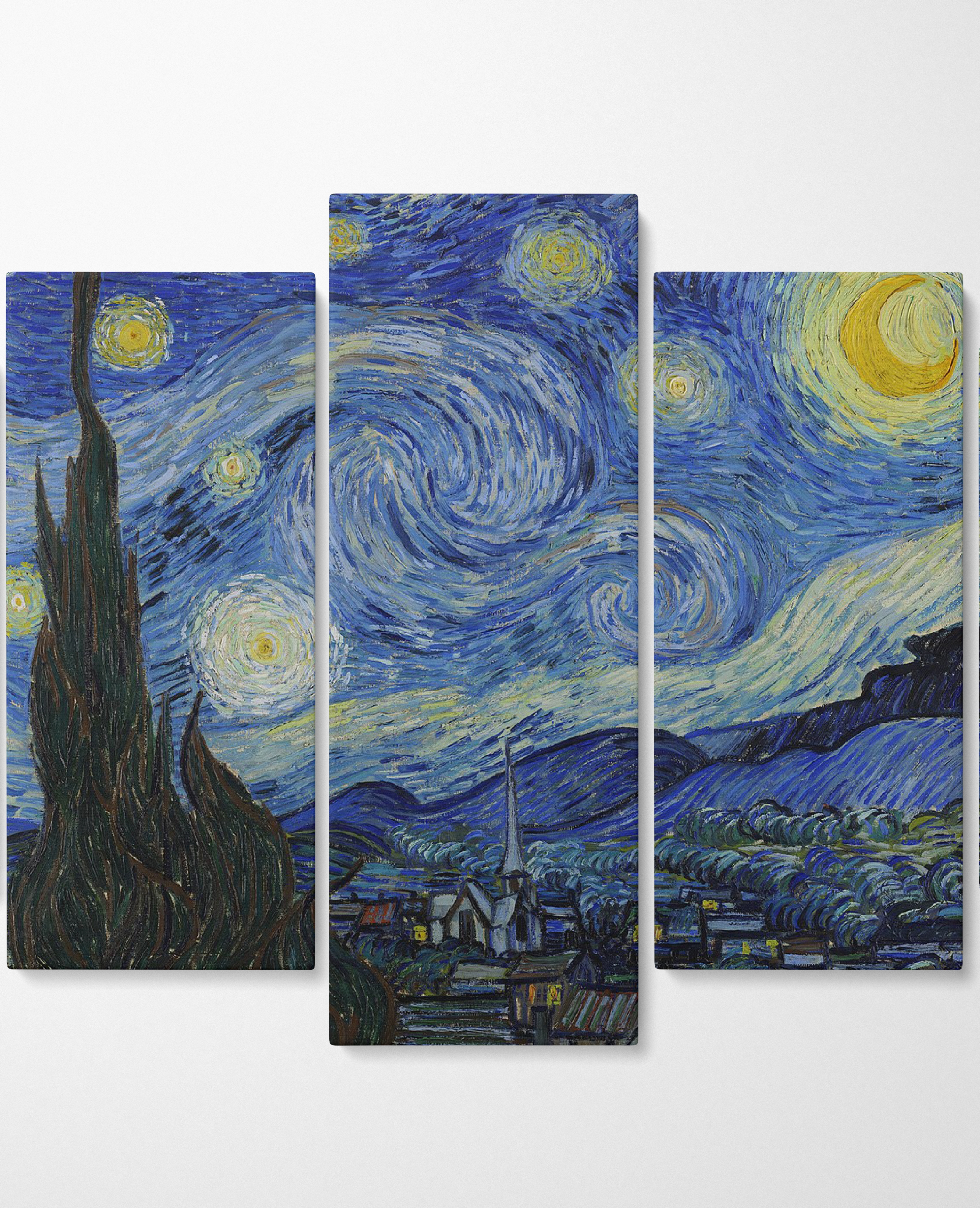 atelier decoratif van gogh nuit etoile impressionisme art multi panneau